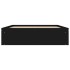 Estructura de cama doble sin colchón negro 135x190