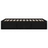 Estructura de cama doble sin colchón negro 135x190