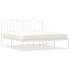 Estructura cama sin colchón con cabecero metal blanco