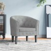 Sillón de terciopelo gris claro