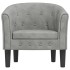 Sillón de terciopelo gris