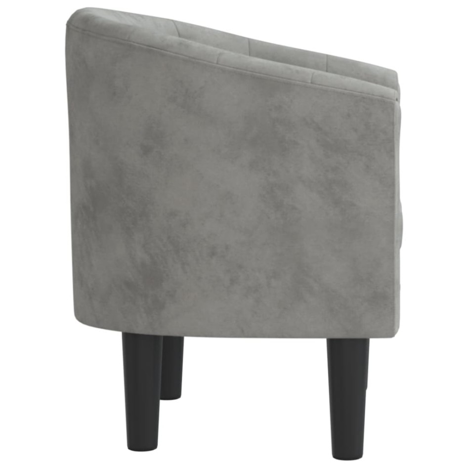 Sillón de terciopelo gris