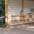 Muebles de cocina de exterior 2 piezas madera maciza de
