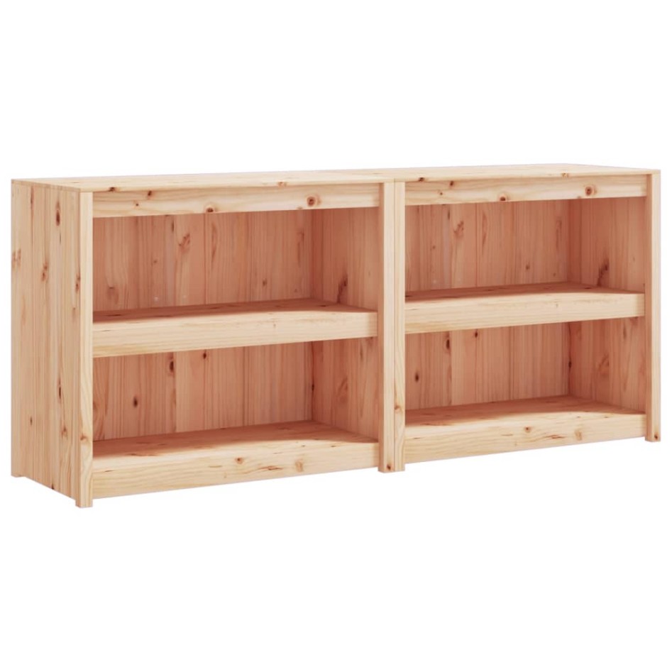 Muebles de cocina de exterior 2 piezas madera maciza de