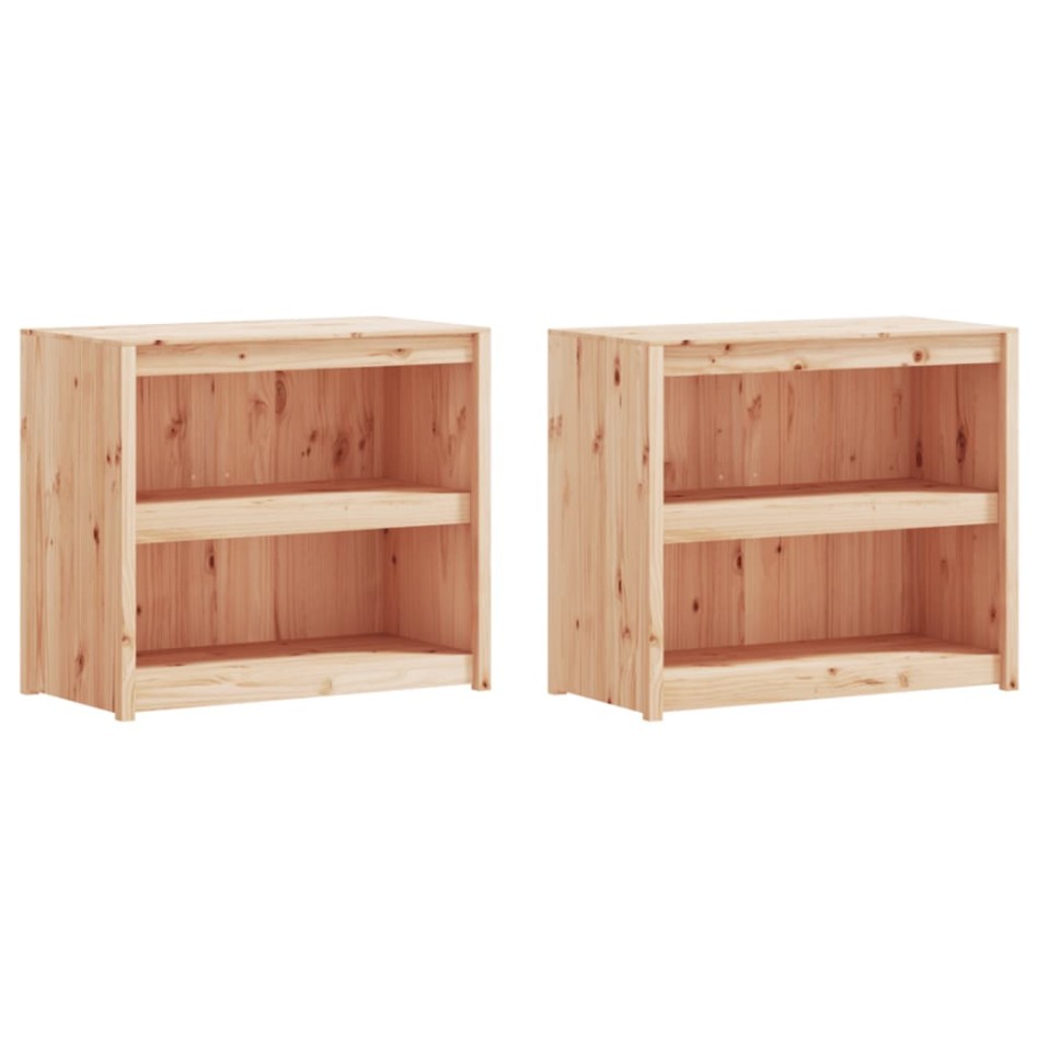 Muebles de cocina de exterior 2 piezas madera maciza de