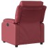 Sillón reclinable eléctrico de cuero sintético rojo