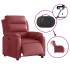 Sillón reclinable eléctrico de cuero sintético rojo