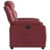 Sillón reclinable eléctrico de cuero sintético rojo