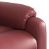 Sillón reclinable eléctrico de cuero sintético rojo