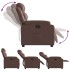 Sillón reclinable eléctrico de cuero sintético