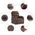 Sillón reclinable eléctrico de cuero sintético