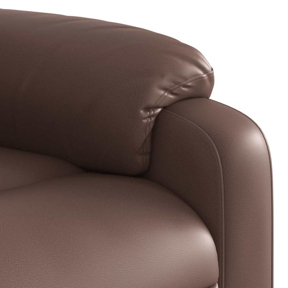 Sillón reclinable eléctrico de cuero sintético