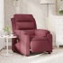 Sillón de masaje reclinable eléctrico tela rojo