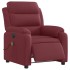 Sillón de masaje reclinable eléctrico tela rojo
