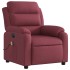 Sillón de masaje reclinable eléctrico tela rojo