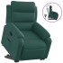 Sillón reclinable elevable tela verde