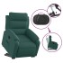 Sillón reclinable elevable tela verde