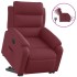 Sillón eléctrico reclinable elevable de tela rojo