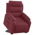 Sillón eléctrico reclinable elevable de tela rojo