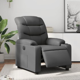 Sillón reclinable eléctrico de cuero sintético