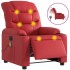 Sillón de masaje reclinable eléctrico de cuero artificial
