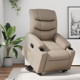 Sillón reclinable elevable cuero artificial color