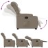 Sillón reclinable elevable cuero artificial color