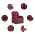 Sillón reclinable eléctrico tela rojo