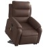 Sillón reclinable de masaje de pie de cuero sintético