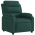 Sillón reclinable eléctrico de terciopelo verde