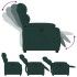 Sillón reclinable eléctrico de terciopelo verde