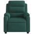 Sillón reclinable eléctrico de terciopelo verde