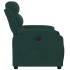 Sillón reclinable eléctrico de terciopelo verde