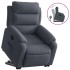 Sillón reclinable elevable terciopelo gris