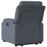 Sillón reclinable elevable terciopelo gris