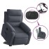 Sillón reclinable elevable terciopelo gris