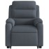 Sillón reclinable elevable terciopelo gris