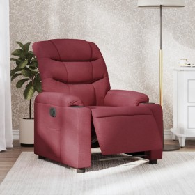 Sillón reclinable eléctrico tela rojo