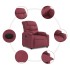 Sillón reclinable eléctrico tela rojo