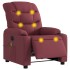 Sillón de masaje reclinable eléctrico tela rojo