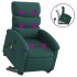 Silla de masaje reclinable de pie de tela verde