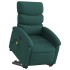 Silla de masaje reclinable de pie de tela verde