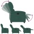 Sillón reclinable eléctrico de terciopelo verde