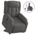 Sillón reclinable elevable de tela gris