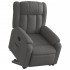Sillón reclinable elevable de tela gris