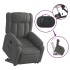 Sillón reclinable elevable de tela gris