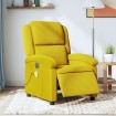Sillón reclinable de masaje eléctrico terciopelo amarillo
