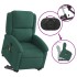 Sillón reclinable de masaje elevable terciopelo verde