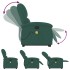 Sillón reclinable de masaje elevable terciopelo verde