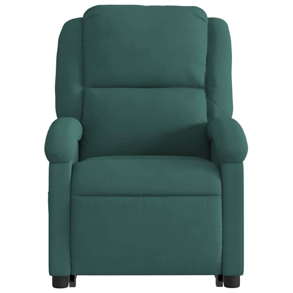 Sillón reclinable de masaje elevable terciopelo verde